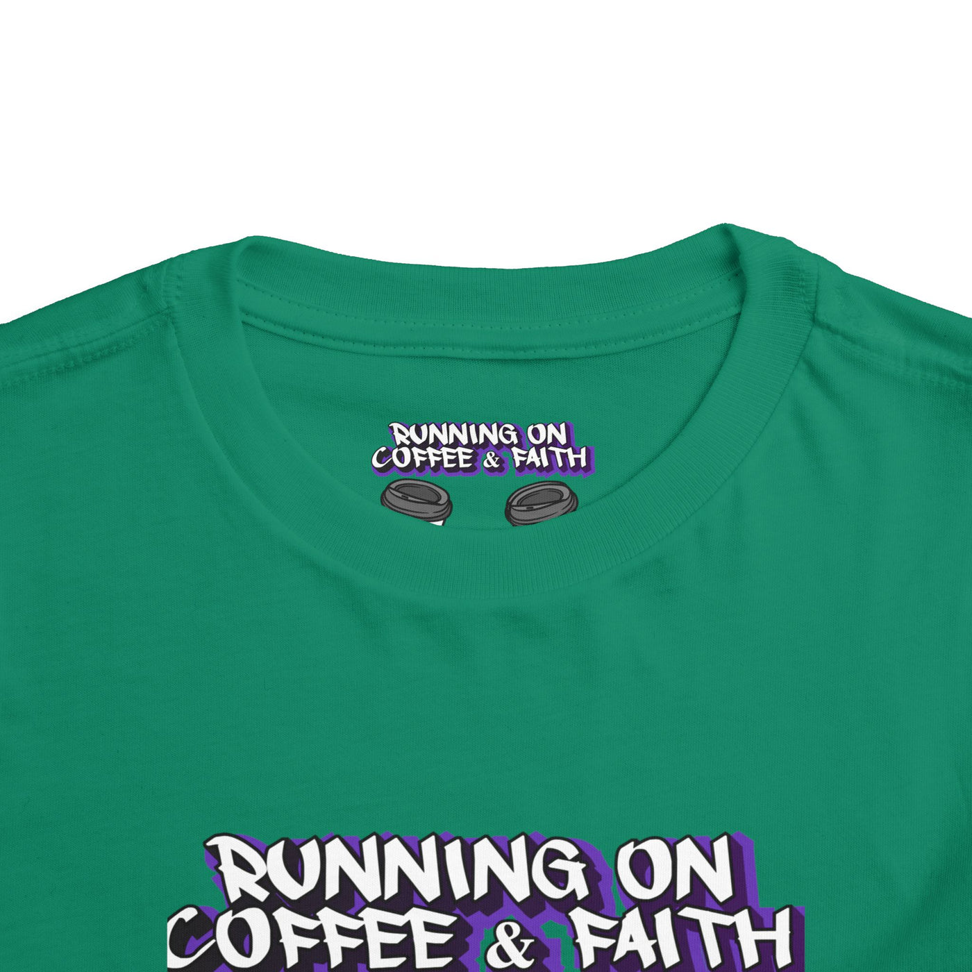 Toddler Short Sleeve Tee - Running on Coffee & Faith Design