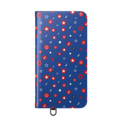 Patriotic Flip Case for Smartphones - Fun Stars and Stripes Design