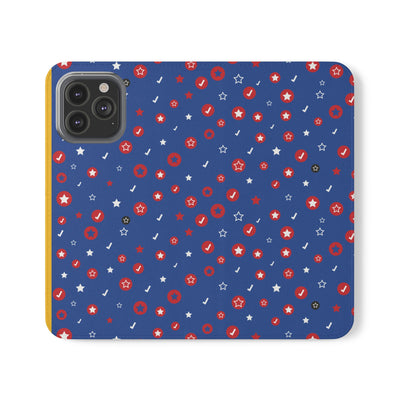 Patriotic Flip Case for Smartphones - Fun Stars and Stripes Design