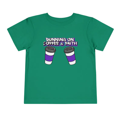 Toddler Short Sleeve Tee - Running on Coffee & Faith Design