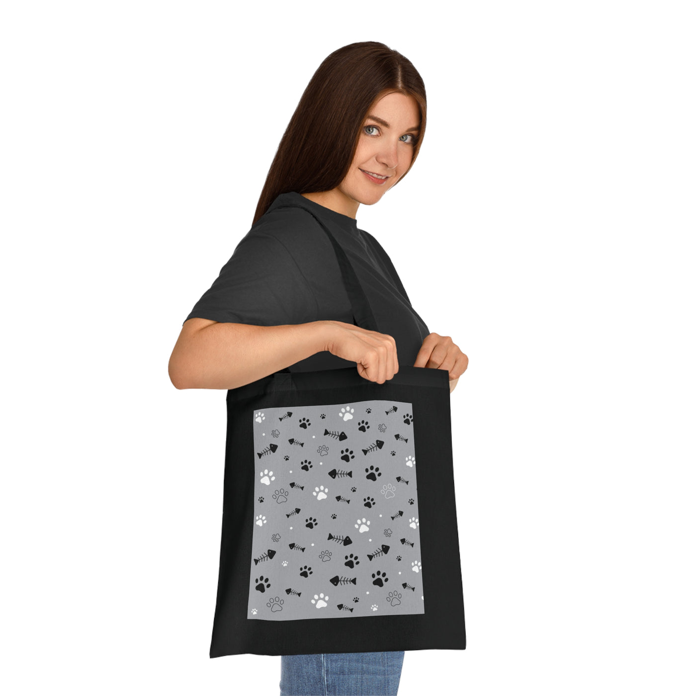 Cute Pet Themed Cotton Tote Bag - Perfect for Animal Lovers