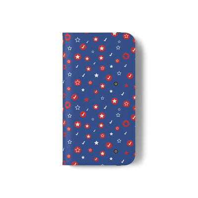 Patriotic Flip Case for Smartphones - Fun Stars and Stripes Design