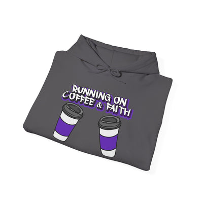 Running on Coffee & Faith Hoodie - Unisex Heavy Blend Sweatshirt