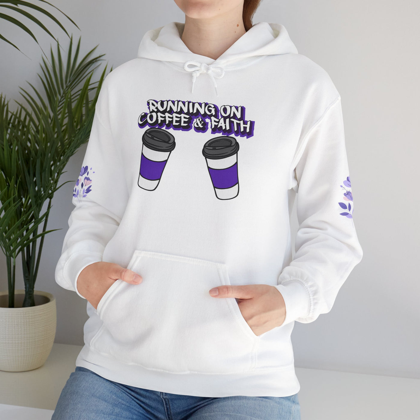 Running on Coffee & Faith Hooded Sweatshirt