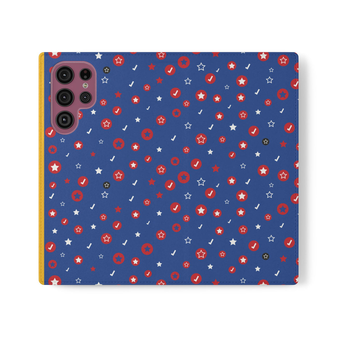 Patriotic Flip Case for Smartphones - Fun Stars and Stripes Design
