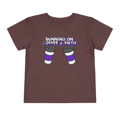 Toddler Short Sleeve Tee - Running on Coffee & Faith Design