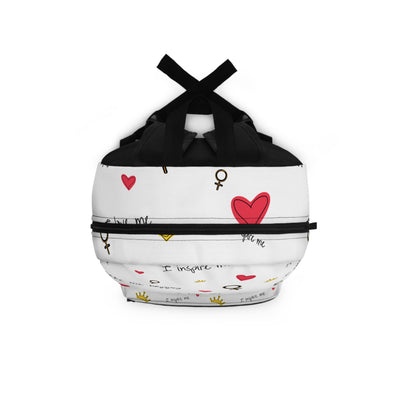 Fun Feminine Backpack, Cute Design, Gifts for Her, School Bag, Travel Backpack, Everyday Use, Stylish Rucksack
