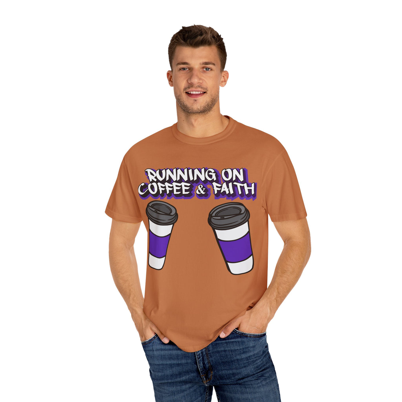 Coffee & Faith Unisex T-Shirt, Casual Wear, Gift for Coffee Lovers, Faith-Inspired Apparel, Comfortable Everyday Tee