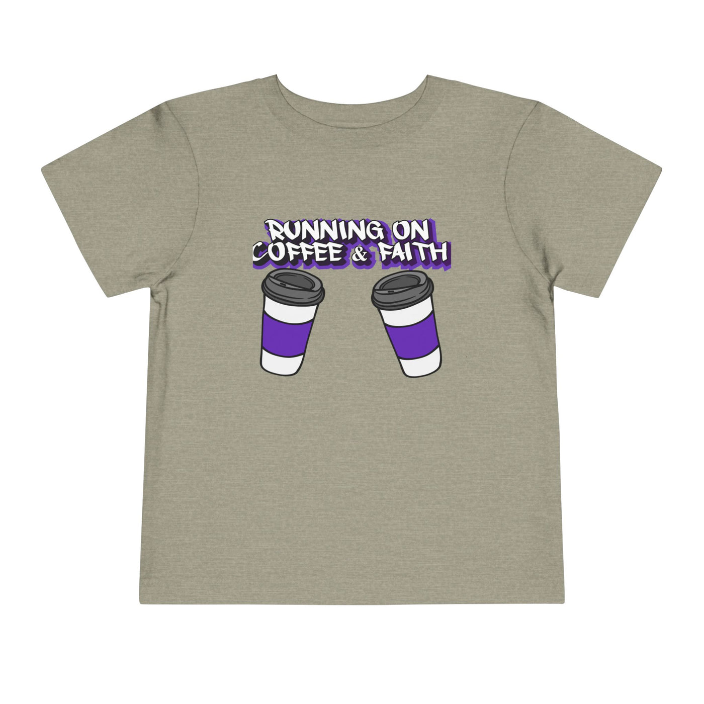 Toddler Short Sleeve Tee - Running on Coffee & Faith Design