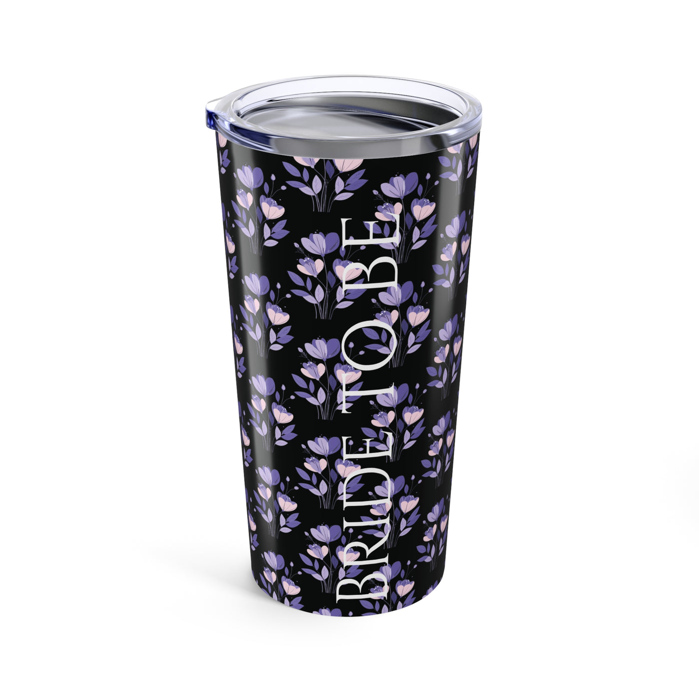 Tumbler 20oz Purple Flower Wedding Bride to Be