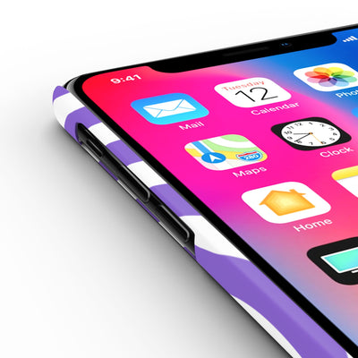 Trendy Purple Spiral Slim Phone Case - Stylish Protection for Your Device