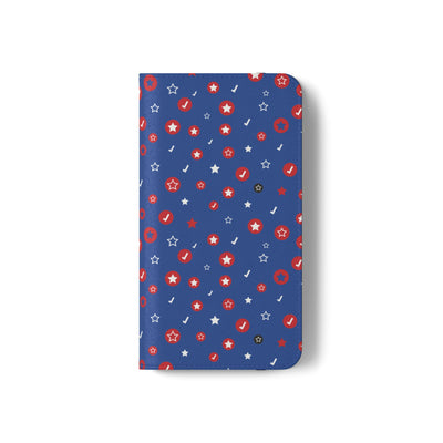 Patriotic Flip Case for Smartphones - Fun Stars and Stripes Design
