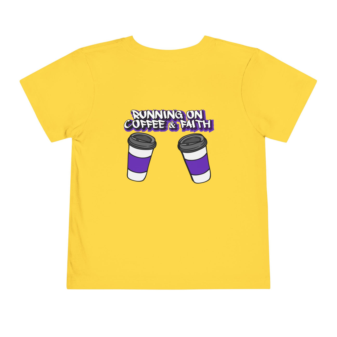 Toddler Short Sleeve Tee - Running on Coffee & Faith Design