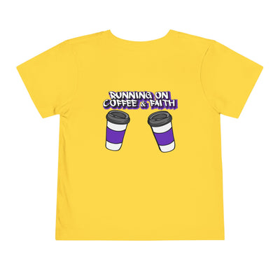 Toddler Short Sleeve Tee - Running on Coffee & Faith Design