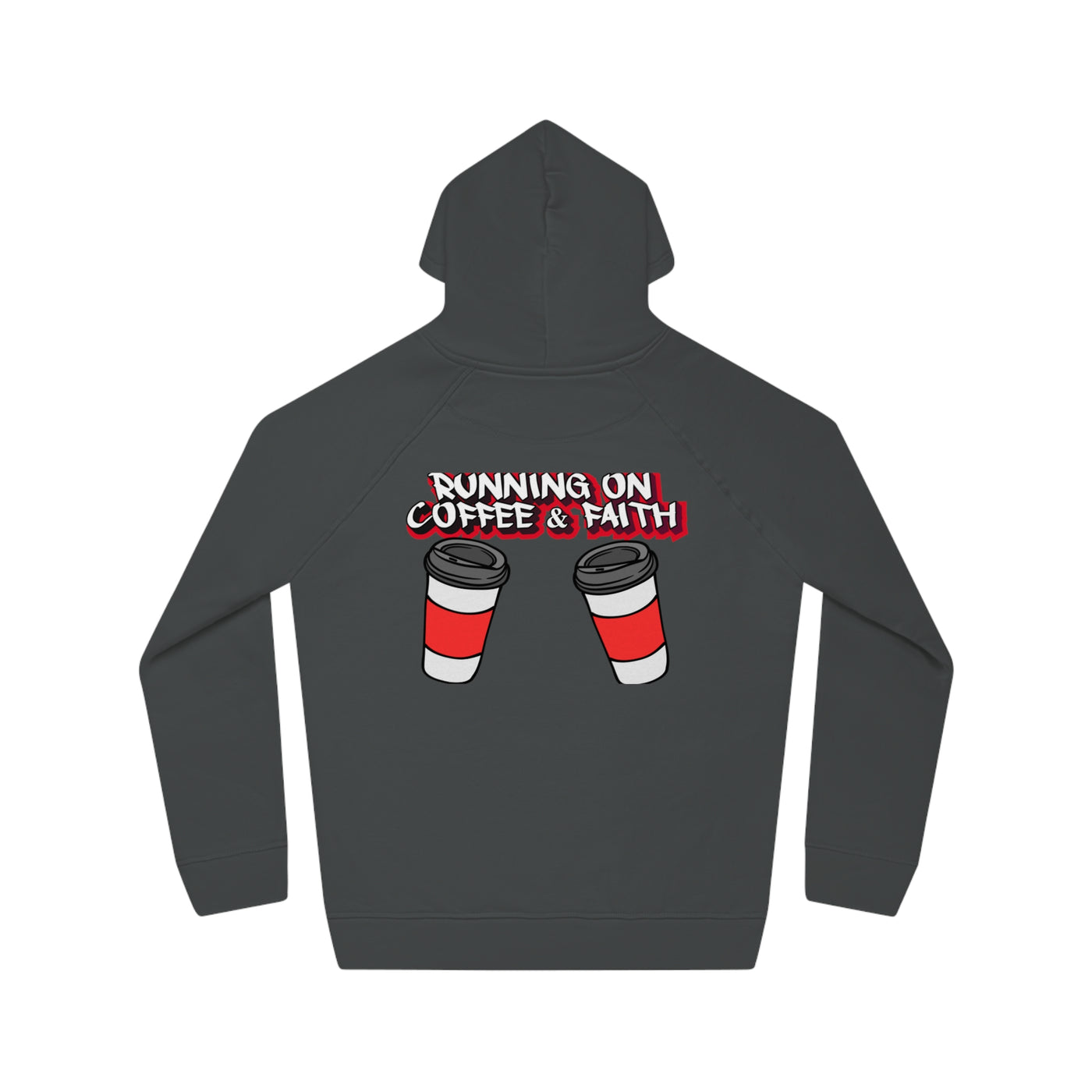 Running on Coffee & Faith Unisex Hoodie | Cozy Motivational Sweatshirt for Coffee Lovers, Perfect Gift for Birthdays, Holidays, Workwear
