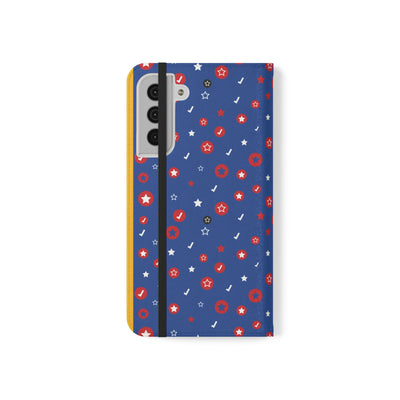 Patriotic Flip Case for Smartphones - Fun Stars and Stripes Design