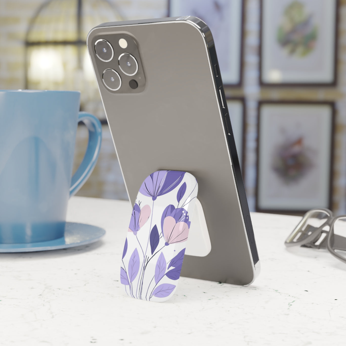 Floral Phone Grip - Stylish & Functional Accessory for Mobile Use
