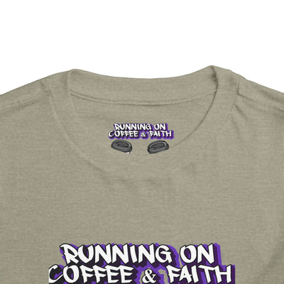 Toddler Short Sleeve Tee - Running on Coffee & Faith Design