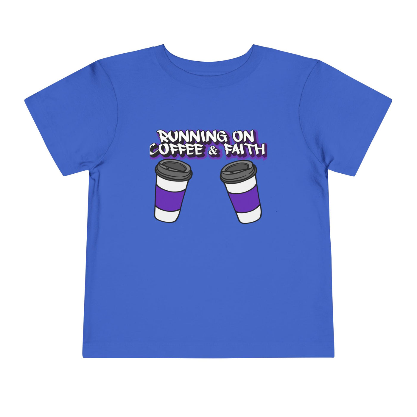Toddler Short Sleeve Tee - Running on Coffee & Faith Design