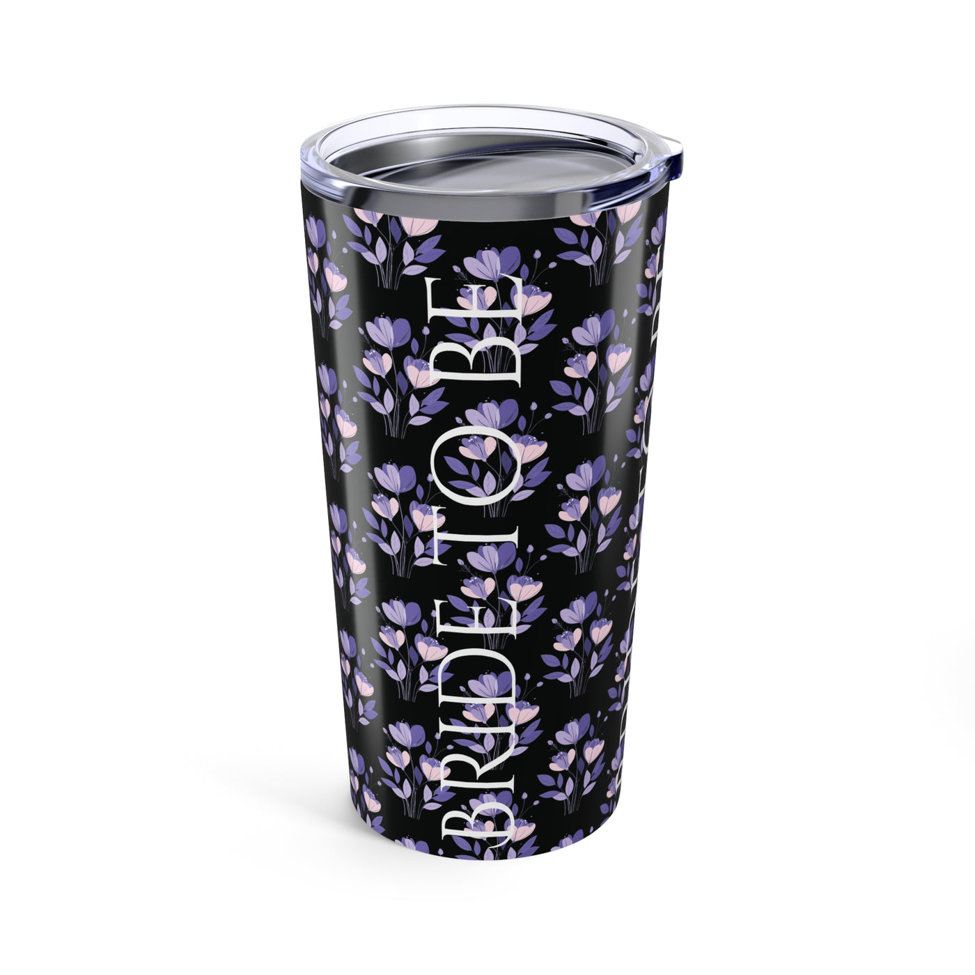 Tumbler 20oz Purple Flower Wedding Bride to Be