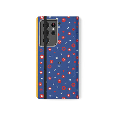Patriotic Flip Case for Smartphones - Fun Stars and Stripes Design