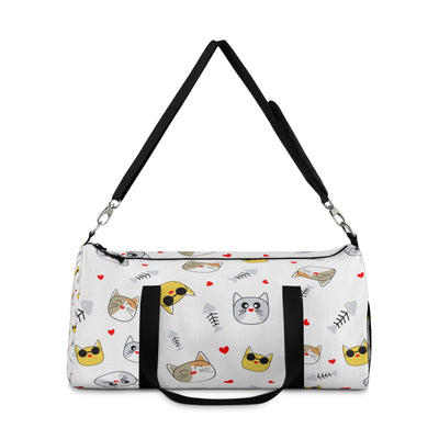 Playful Cat Print Duffel Bag - Perfect for Pet Lovers and Travel