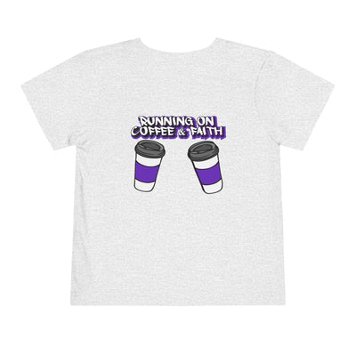 Toddler Short Sleeve Tee - Running on Coffee & Faith Design