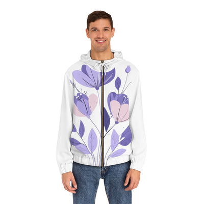 Floral Men's Full-Zip Hoodie - Stylish Comfort for All Occasions