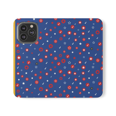 Patriotic Flip Case for Smartphones - Fun Stars and Stripes Design