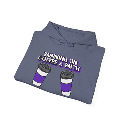 Running on Coffee & Faith Hoodie - Unisex Heavy Blend Sweatshirt