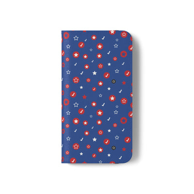 Patriotic Flip Case for Smartphones - Fun Stars and Stripes Design