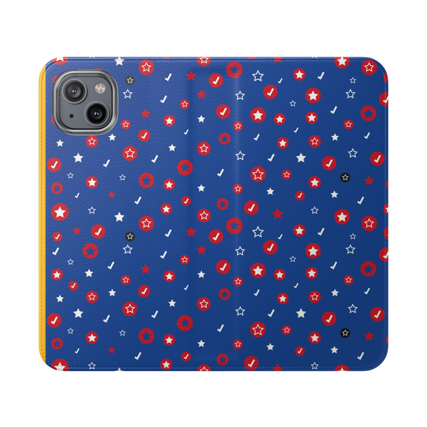 Patriotic Flip Case for Smartphones - Fun Stars and Stripes Design