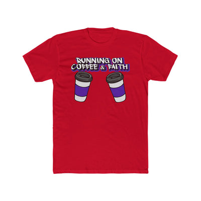 Running on Coffee & Faith Unisex Cotton Crew Tee