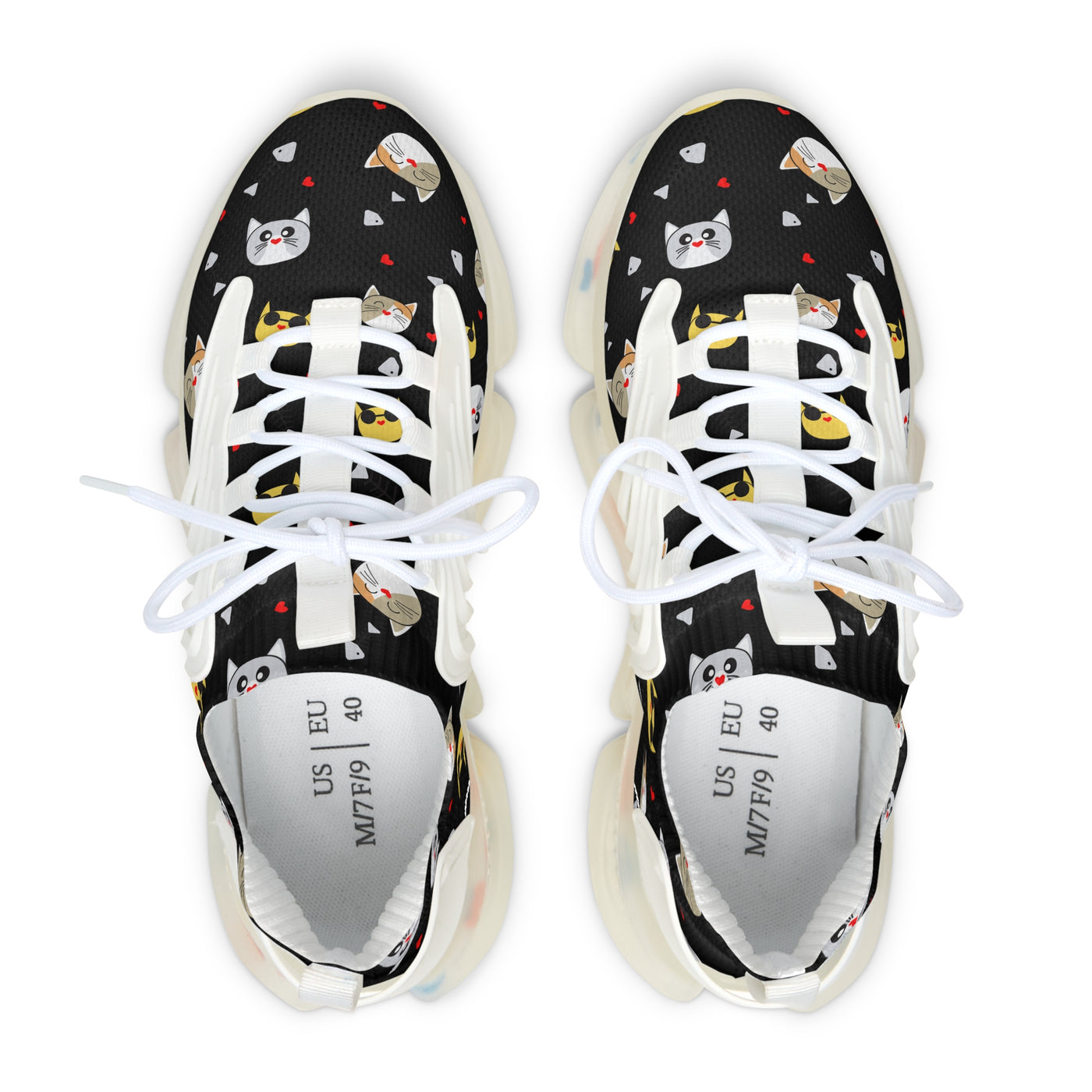 Cute Cat Design Women's Mesh Sneakers - Stylish & Comfortable Footwear
