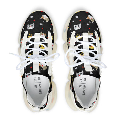 Cute Cat Design Women's Mesh Sneakers - Stylish & Comfortable Footwear