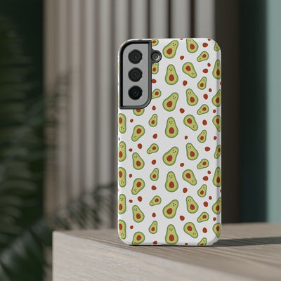 Avocado Pattern Impact-Resistant Phone Case - Fun & Functional