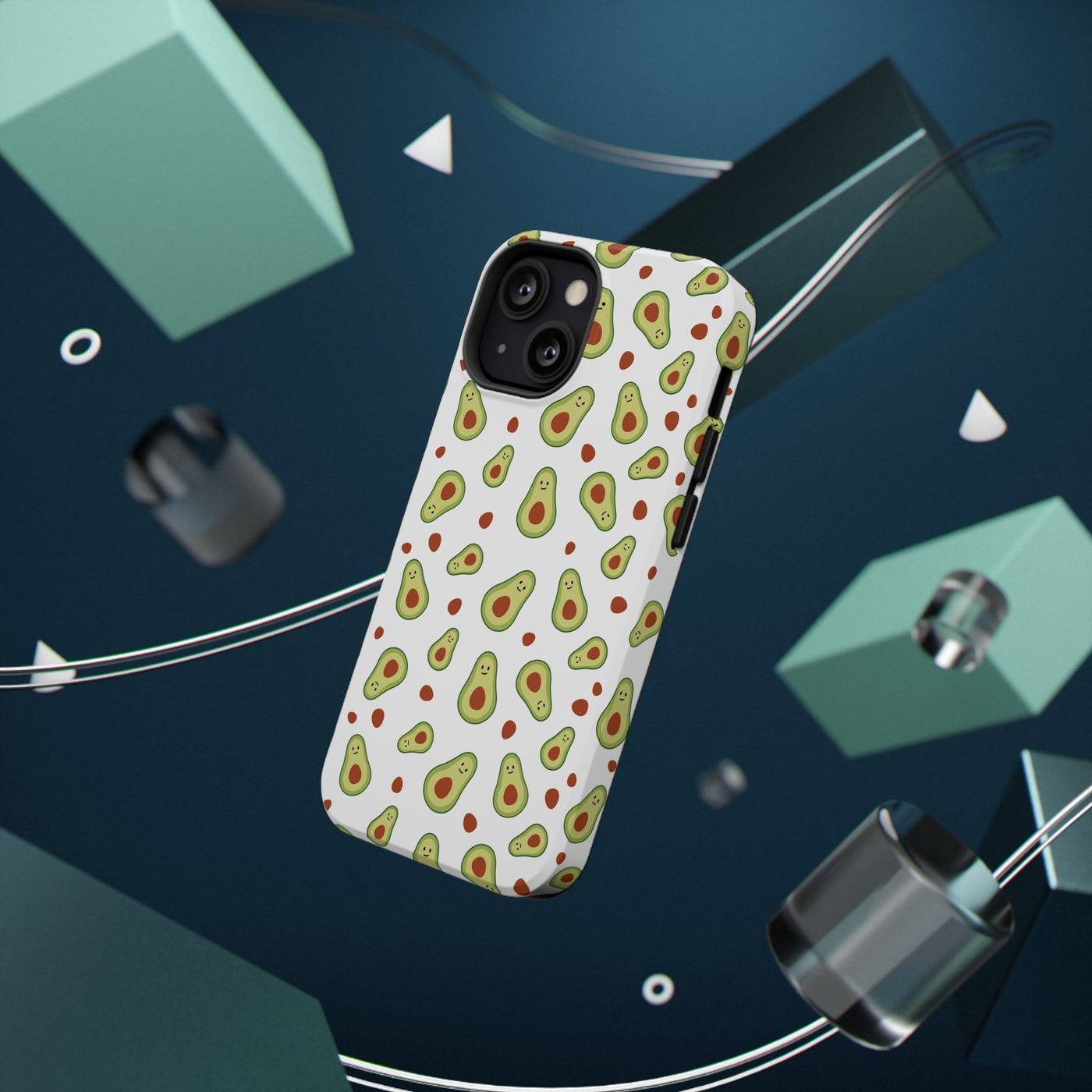 Avocado Pattern Impact-Resistant Phone Case - Fun & Functional