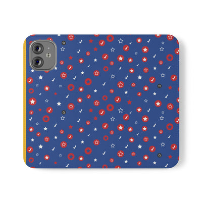 Patriotic Flip Case for Smartphones - Fun Stars and Stripes Design