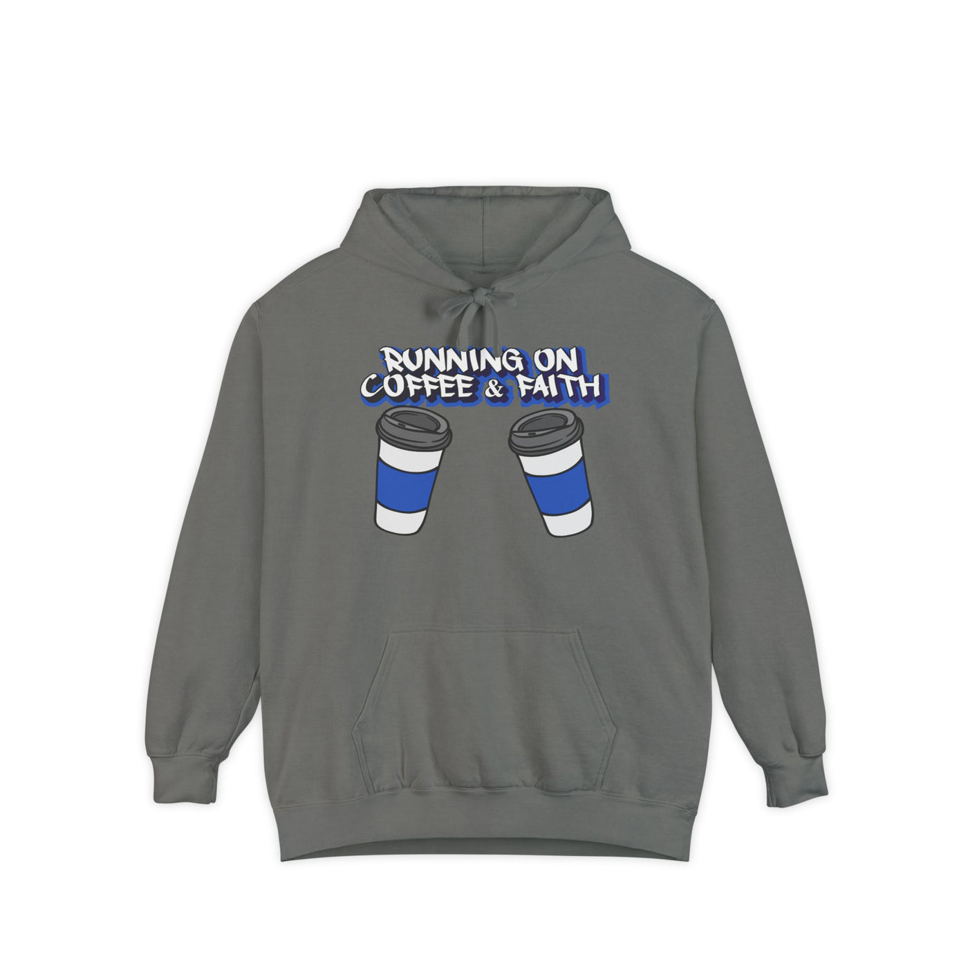 Running on Coffee & Faith Unisex Hoodie - Cozy Spiritual Apparel