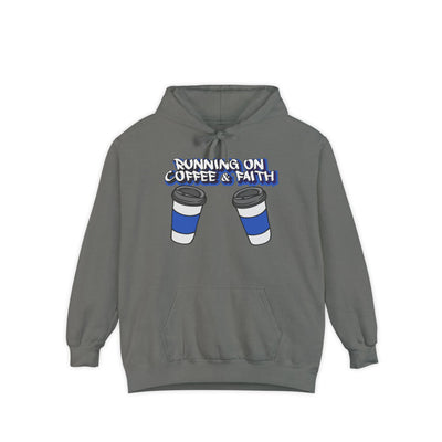 Running on Coffee & Faith Unisex Hoodie - Cozy Spiritual Apparel