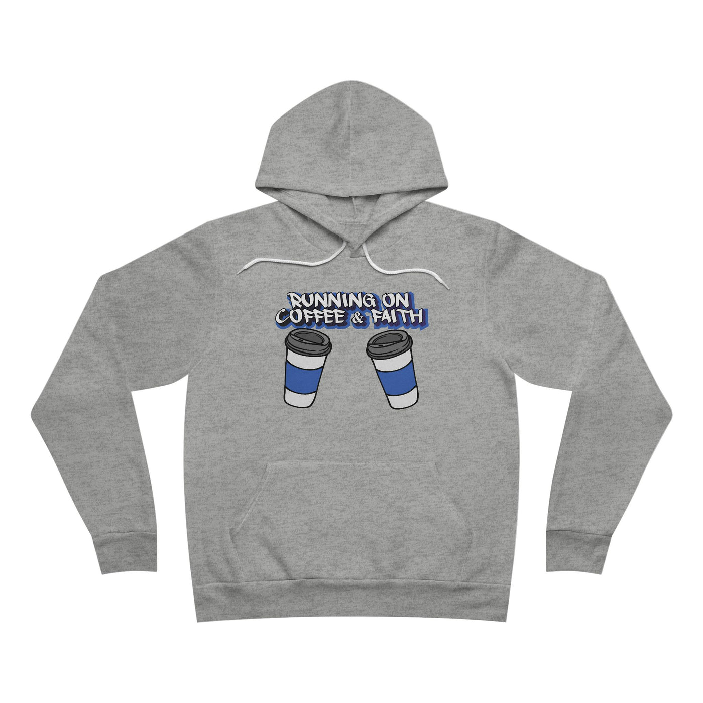 Running on Coffee & Faith Unisex Pullover Hoodie - Cozy and Inspirational