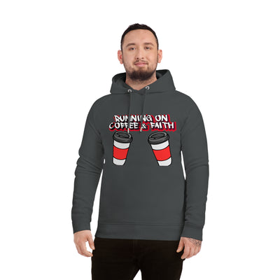 Running on Coffee & Faith Unisex Hoodie | Cozy Motivational Sweatshirt for Coffee Lovers, Perfect Gift for Birthdays, Holidays, Workwear