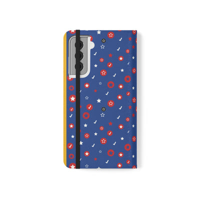 Patriotic Flip Case for Smartphones - Fun Stars and Stripes Design