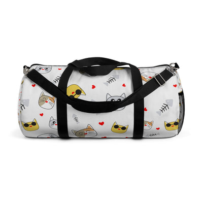 Playful Cat Print Duffel Bag - Perfect for Pet Lovers and Travel
