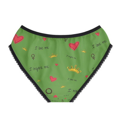 Colorful Women's Briefs with Heart and Crown Designs, Cute Underwear, Fun Lingerie, Gift for Her, Valentine's Day, Self-Love