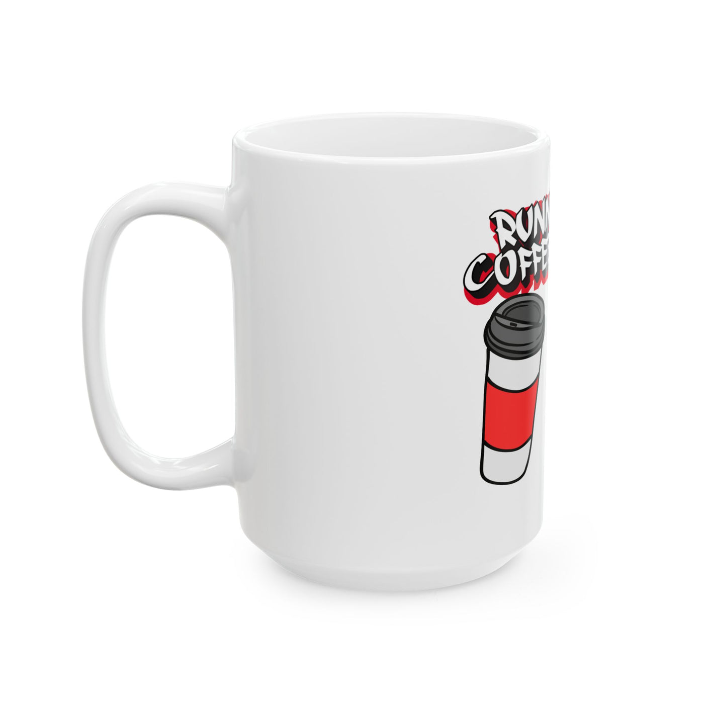 Running on Coffee & Faith Ceramic Mug - 11oz & 15oz, Inspirational Coffee Cup for Daily Motivation