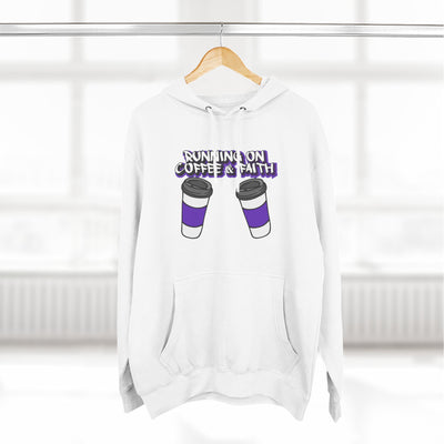 Coffee & Faith Fleece Hoodie, Cozy Sweatshirt, Gift for Coffee Lovers, Inspirational Hoodie, Casual Outfit for Fall