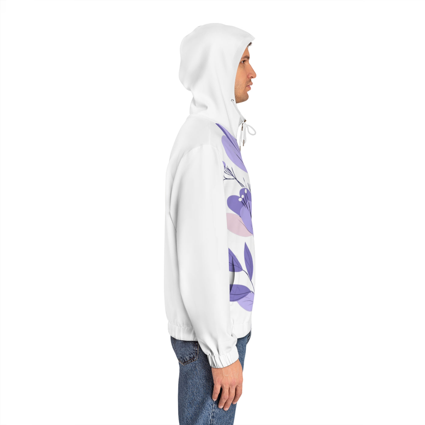 Floral Men's Full-Zip Hoodie - Stylish Comfort for All Occasions