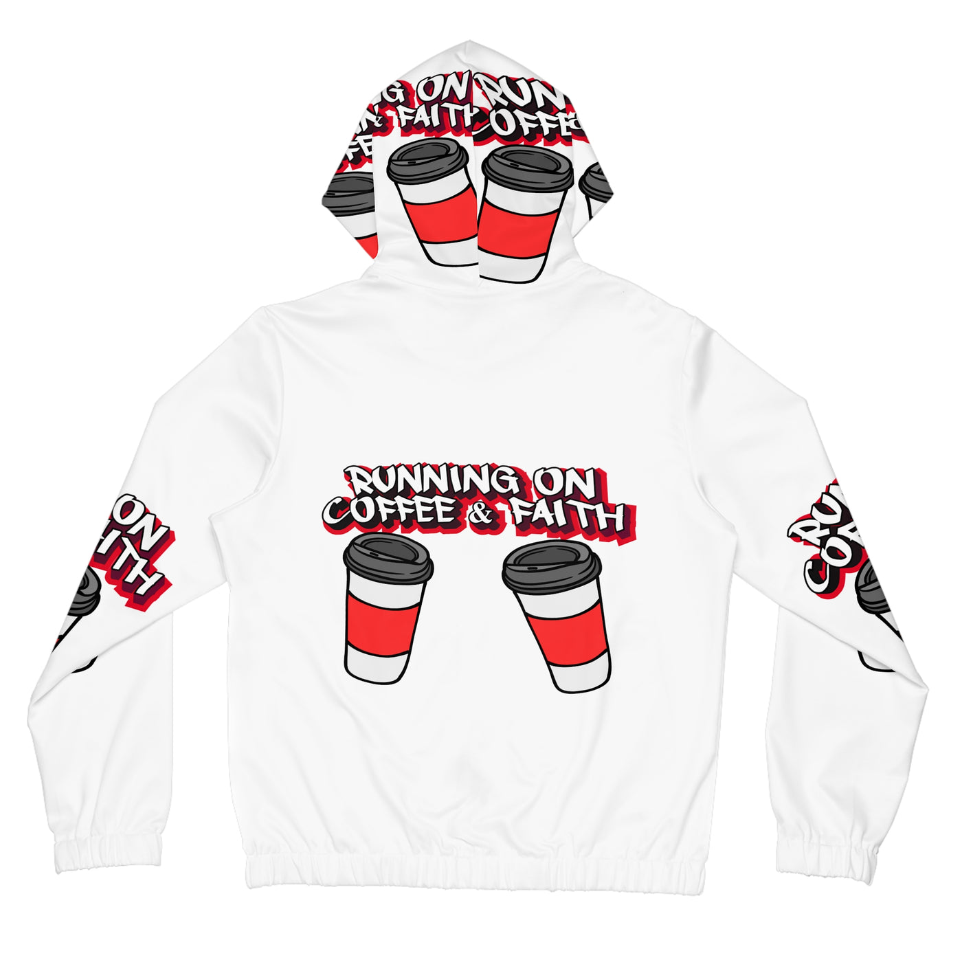 Running on Coffee & Faith Women's Full-Zip Hoodie