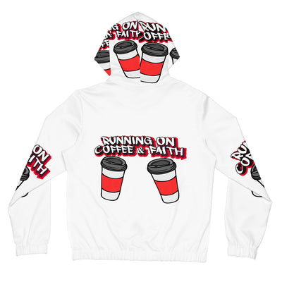 Running on Coffee & Faith Women's Full-Zip Hoodie